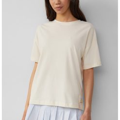 Tricou lejer cu decolteu la baza gatului-FEMEI/IMBRACAMINTE/Tricouri si maiouri-IMBRACAMINTE/Tricouri si maiouri