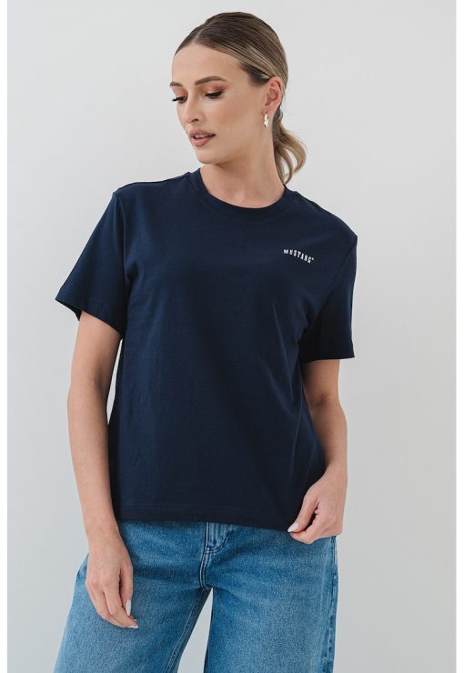 Tricou lejer cu decolteu la baza gatului-FEMEI/IMBRACAMINTE/Tricouri si maiouri-IMBRACAMINTE/Tricouri si maiouri