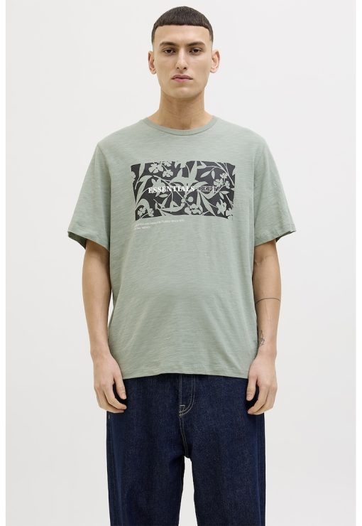 Tricou lejer cu imprimeu pe partea din fata-BARBATI/IMBRACAMINTE/Tricouri si maiouri-IMBRACAMINTE/Tricouri si maiouri