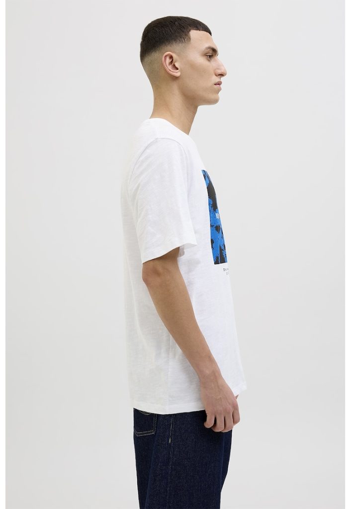 Tricou lejer cu imprimeu pe partea din fata-BARBATI/IMBRACAMINTE/Tricouri si maiouri-IMBRACAMINTE/Tricouri si maiouri