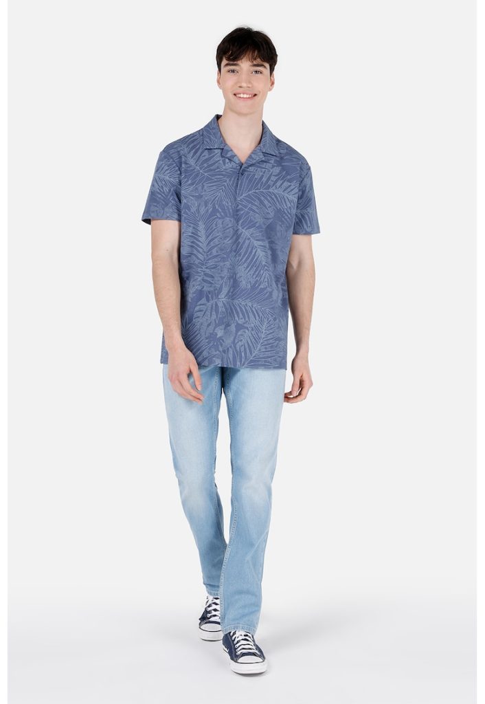 Tricou polo cu imprimeu tropical-BARBATI/IMBRACAMINTE/Tricouri si maiouri-IMBRACAMINTE/Tricouri si maiouri