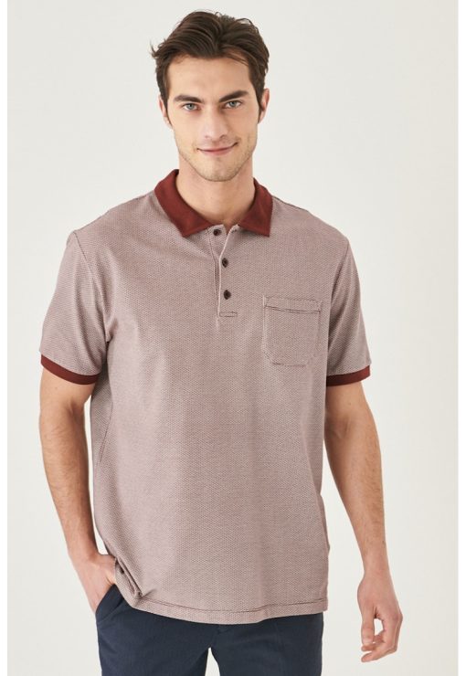 Tricou polo texturat cu buzunar aplicat-BARBATI/IMBRACAMINTE/Tricouri si maiouri-IMBRACAMINTE/Tricouri si maiouri