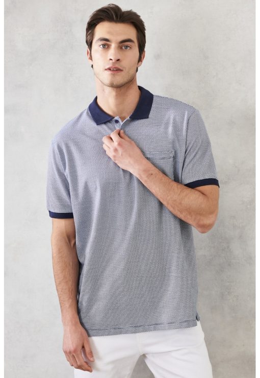 Tricou polo texturat cu buzunar aplicat-BARBATI/IMBRACAMINTE/Tricouri si maiouri-IMBRACAMINTE/Tricouri si maiouri