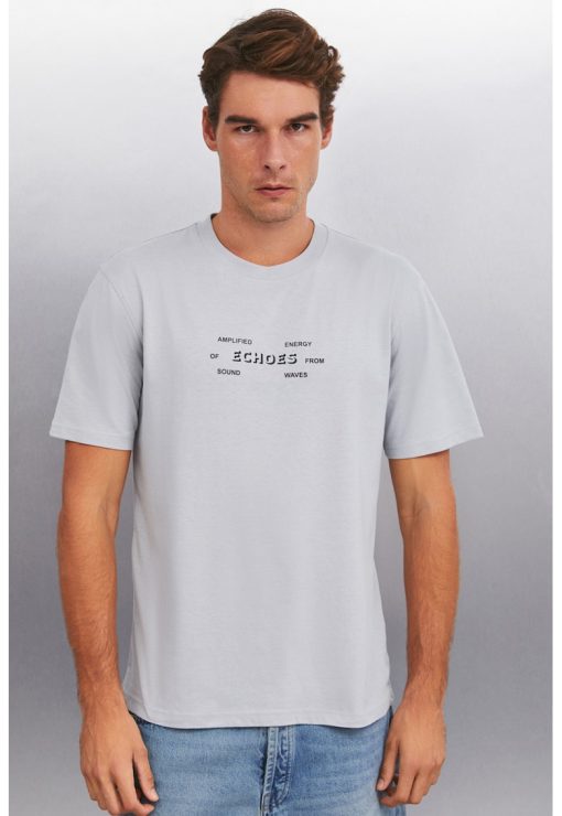 Tricou regular fit cu imprimeu text-BARBATI/IMBRACAMINTE/Tricouri si maiouri-IMBRACAMINTE/Tricouri si maiouri
