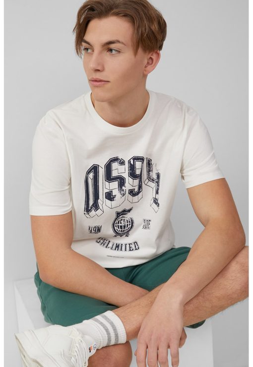 Tricou regular fit cu imprimeu text-BARBATI/IMBRACAMINTE/Tricouri si maiouri-IMBRACAMINTE/Tricouri si maiouri