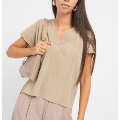 Tricou striat cu decolteu in V Esmarilla-FEMEI/IMBRACAMINTE/Tricouri si maiouri-IMBRACAMINTE/Tricouri si maiouri