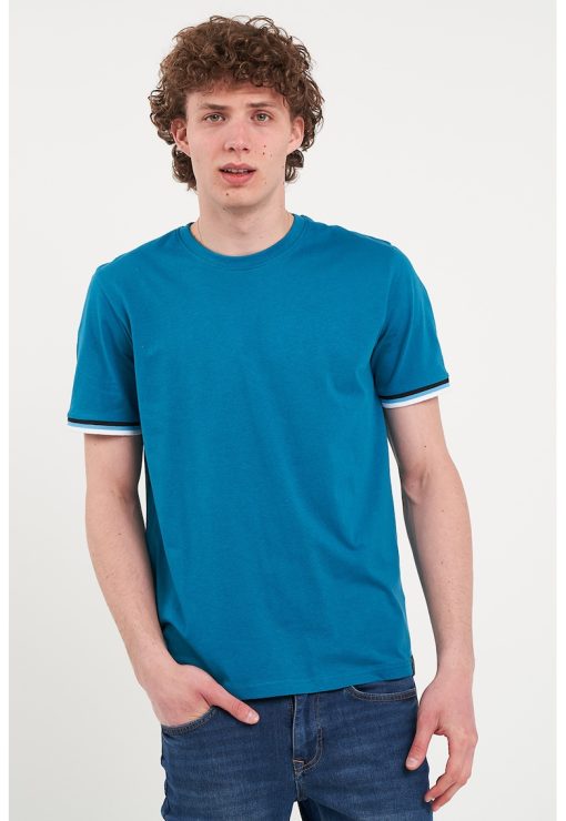Tricou uni cu decolteu la baza gatului-BARBATI/IMBRACAMINTE/Tricouri si maiouri-IMBRACAMINTE/Tricouri si maiouri