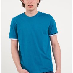 Tricou uni cu decolteu la baza gatului-BARBATI/IMBRACAMINTE/Tricouri si maiouri-IMBRACAMINTE/Tricouri si maiouri