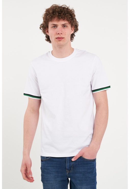 Tricou uni cu decolteu la baza gatului-BARBATI/IMBRACAMINTE/Tricouri si maiouri-IMBRACAMINTE/Tricouri si maiouri