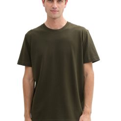 Tricou uni cu decolteu la baza gatului-BARBATI/IMBRACAMINTE/Tricouri si maiouri-IMBRACAMINTE/Tricouri si maiouri