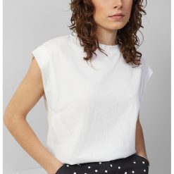 Tricou uni cu decolteu la baza gatului-FEMEI/IMBRACAMINTE/Tricouri si maiouri-IMBRACAMINTE/Tricouri si maiouri