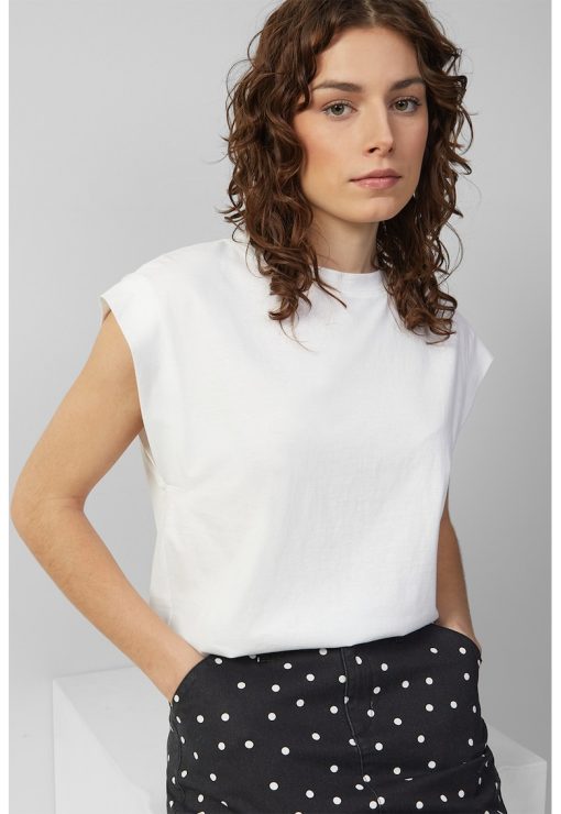 Tricou uni cu decolteu la baza gatului-FEMEI/IMBRACAMINTE/Tricouri si maiouri-IMBRACAMINTE/Tricouri si maiouri