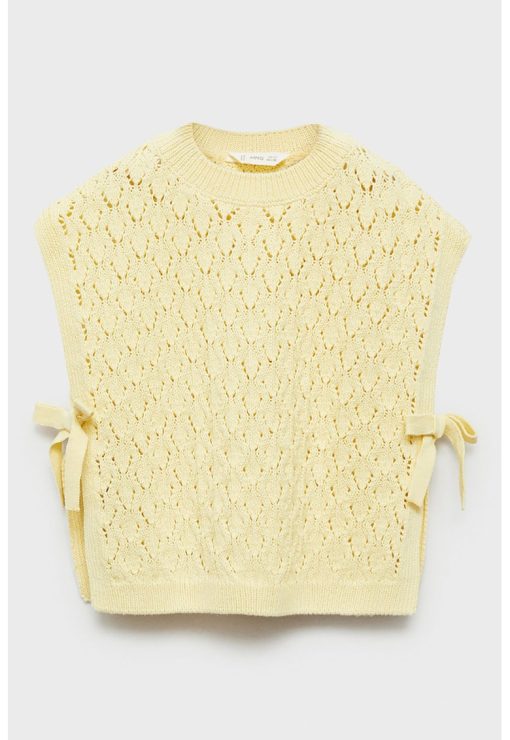 Vesta din tricot cu perforatii-FETE/IMBRACAMINTE/Pulovere si cardigane-IMBRACAMINTE/Pulovere si cardigane