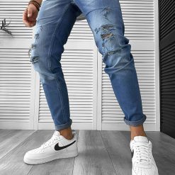 Blugi barbati conici albastri 2672  M3-4.1-Blugi barbati