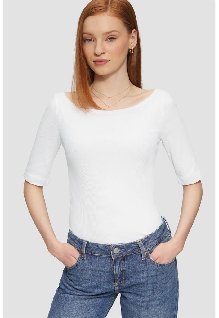 Bluza cu decolteu rotund si maneci medii-FEMEI/IMBRACAMINTE/Bluze-IMBRACAMINTE/Bluze