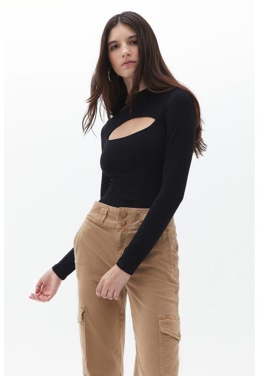 Bluza cu decupaj-FEMEI/IMBRACAMINTE/Bluze-IMBRACAMINTE/Bluze