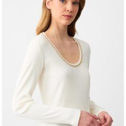 Bluza cu detaliu decorativ din lant-FEMEI/IMBRACAMINTE/Bluze-IMBRACAMINTE/Bluze