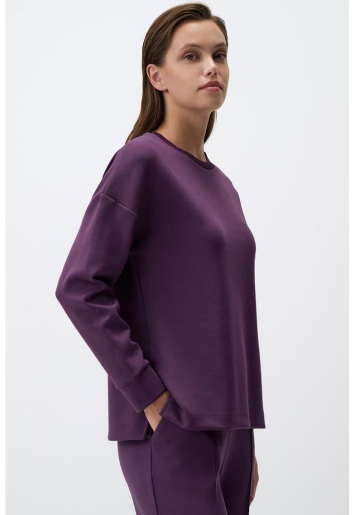 Bluza de trening supradimensionata din amestec de modal-FEMEI/IMBRACAMINTE/Hanorace-IMBRACAMINTE/Hanorace