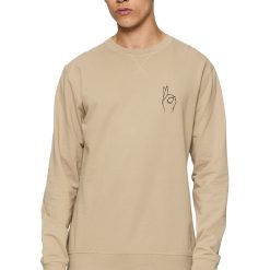 Bluza de trening unisex de bumbac cu decolteu la baza gatului-FEMEI/IMBRACAMINTE/Hanorace-IMBRACAMINTE/Hanorace