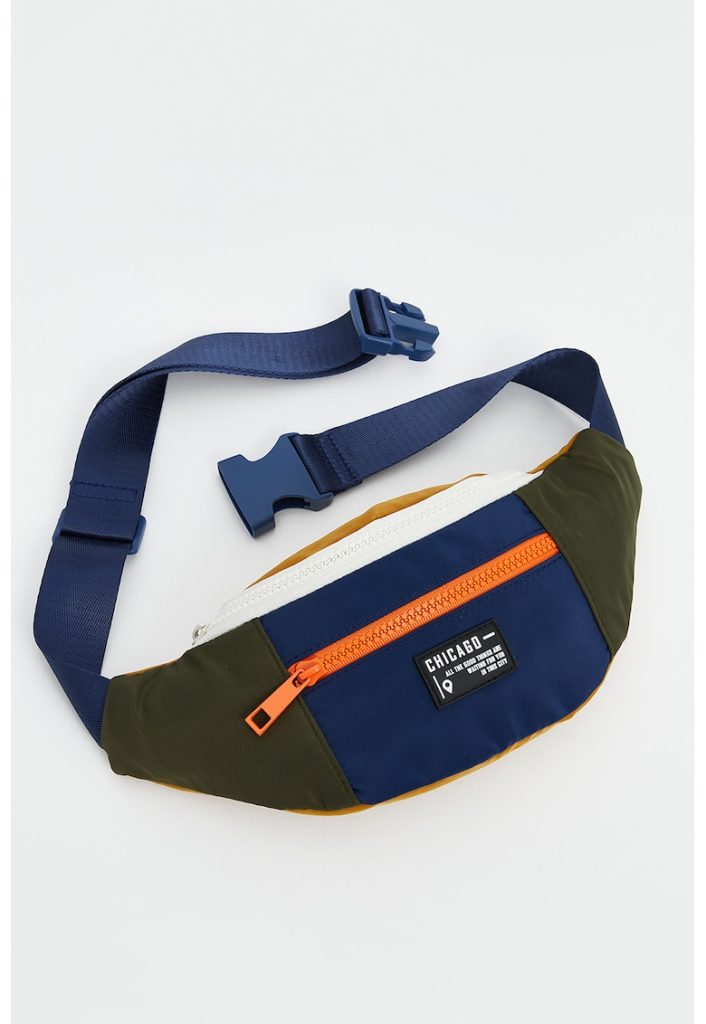 Borseta cu model colorblock si fermoar-BAIETI/GENTI SI ACCESORII/Rucsacuri-GENTI SI ACCESORII/Rucsacuri