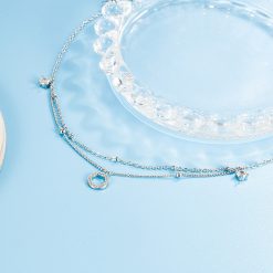 placata cu rodiu-Bijuterii argint dama-Bratari de glezna din argint