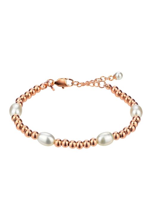 Bratara de otel inoxidabil cu perle-FEMEI/GENTI SI ACCESORII/Bijuterii-GENTI SI ACCESORII/Bijuterii