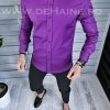 Camasa barbati mov slim fit cu butoni B1357 2-3-Camasi barbati