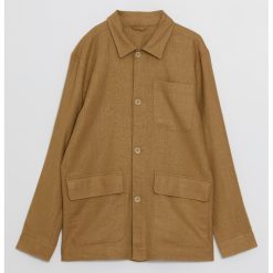 Camasa din amestec de in cu buzunare multiple-BARBATI/IMBRACAMINTE/Camasi-IMBRACAMINTE/Camasi