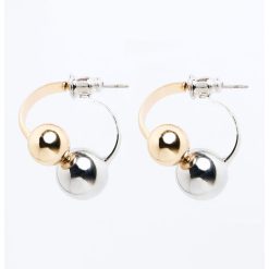 Cercei cu model in doua tonuri-FEMEI/GENTI SI ACCESORII/Bijuterii-GENTI SI ACCESORII/Bijuterii