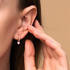 placati cu aur-Bijuterii argint dama-Cercei argint dama 