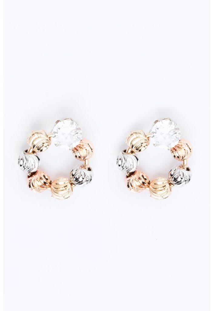 Cercei rotunzi cu aspect lucios-FEMEI/GENTI SI ACCESORII/Bijuterii-GENTI SI ACCESORII/Bijuterii