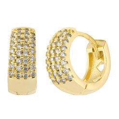 Cercei rotunzi cu zirconia-FEMEI/GENTI SI ACCESORII/Bijuterii-GENTI SI ACCESORII/Bijuterii