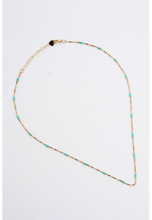 Colier cu margele turcoaz-FEMEI/GENTI SI ACCESORII/Bijuterii-GENTI SI ACCESORII/Bijuterii