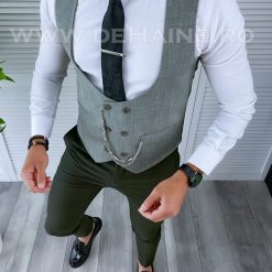 Compleu barbati  Vesta + Pantaloni B1469 Y18-2-Costume barbati > Compleuri barbati