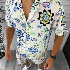 Compleu de vara camasa imprimeu + pantaloni 12805 83-2-Recent adaugate