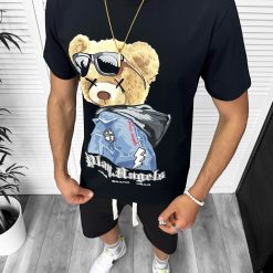 Compleu de vara tricou + pantaloni  negru  TS958 D6-1.3-Recent adaugate