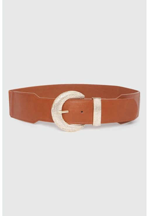 Curea de piele ecologica cu catarama cu strasuri-FEMEI/GENTI SI ACCESORII/Curele-GENTI SI ACCESORII/Curele