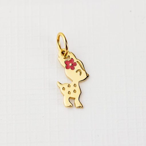 ELM Charm - Bambi - Argint 925 placat cu Aur Galben 18K-ELEMENT for OPTIONS >> ELM-CHARM