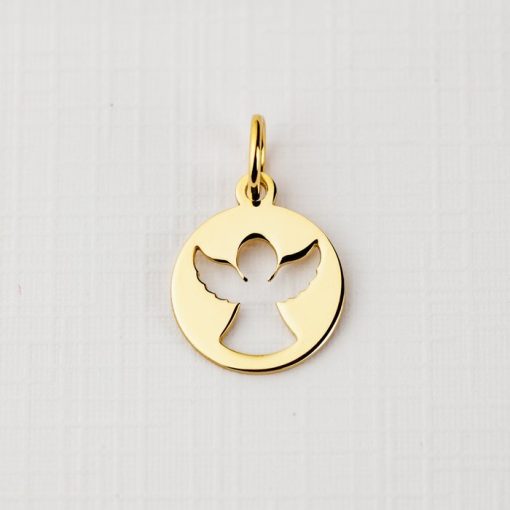 ELM Charm - Banut cu ingeras - Argint 925 placat cu Aur Galben 14K-ELEMENT for OPTIONS >> ELM-CHARM