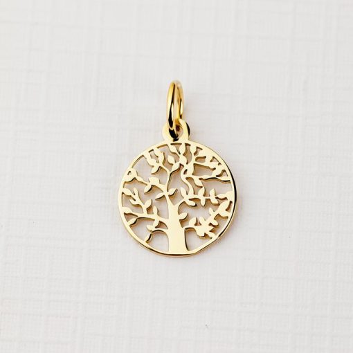 ELM Charm - Copacul vietii - Argint 925 placat cu Aur Galben 18K-ELEMENT for OPTIONS >> ELM-CHARM