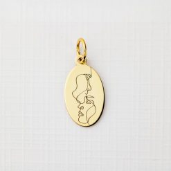 ELM Charm - Oval cuplu - Argint 925 placat cu Aur Galben 18K-ELEMENT for OPTIONS >> ELM-CHARM