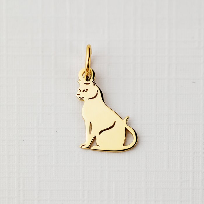 ELM Charm - Pisica - Argint 925 placat cu Aur Galben 18K-ELEMENT for OPTIONS >> ELM-CHARM
