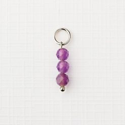ELM Charm - Sirag 3 Ametist fatetat - Argint 925-ELEMENT for OPTIONS >> ELM-CHARM