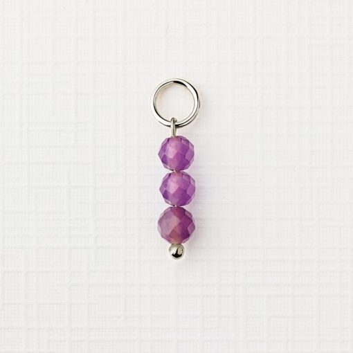 ELM Charm - Sirag 3 Ametist fatetat - Argint 925-ELEMENT for OPTIONS >> ELM-CHARM