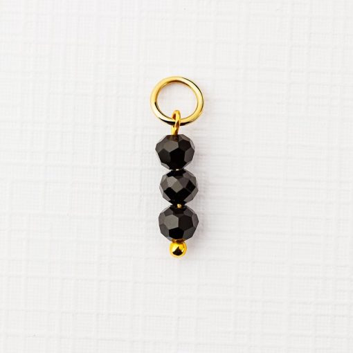 ELM Charm - Sirag Onix fatetat - Argint 925 placat cu Aur Galben 18K-ELEMENT for OPTIONS >> ELM-CHARM