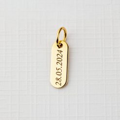ELM Charm - Tag - Argint 925 placat cu Aur Galben 18K-ELEMENT for OPTIONS >> ELM-CHARM