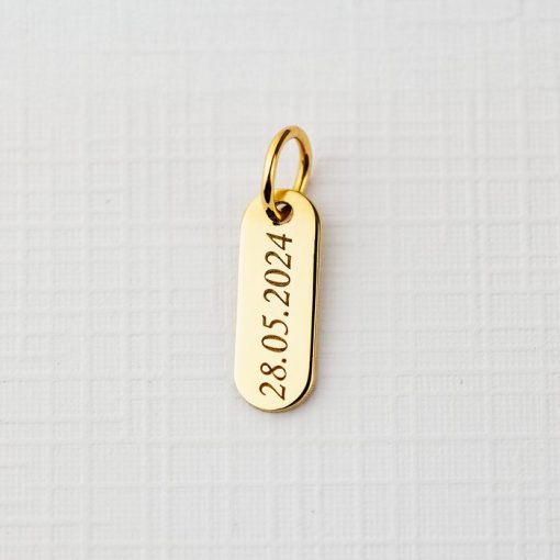 ELM Charm - Tag - Argint 925 placat cu Aur Galben 18K-ELEMENT for OPTIONS >> ELM-CHARM