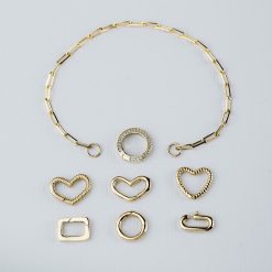 ELM-Origin – Brățară bază MINI PAPERCLIP – Argint placat cu Aur Galben 18K-ELEMENT >> Creeaza bijuteria ta ELEMENT >> Noutati
