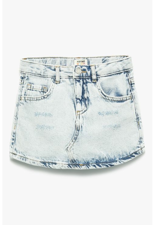 Fusta-pantaloni scurta de denim-FETE/IMBRACAMINTE/Sorturi-IMBRACAMINTE/Sorturi
