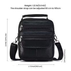 Geanta de umar pentru barbati Oriol GT3262 piele naturala Negru 4